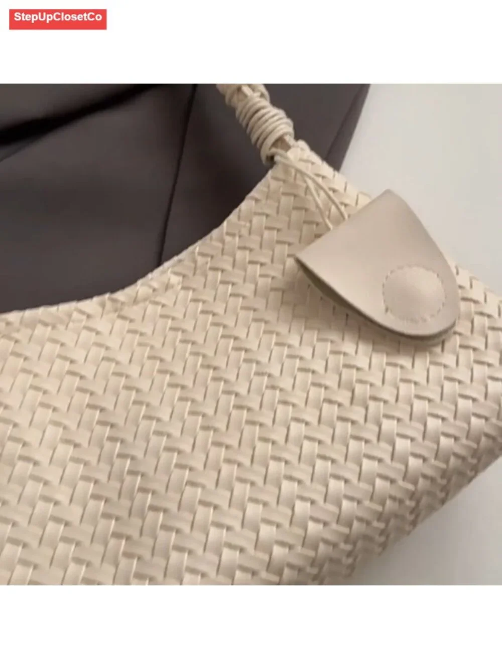 Woven Hobo Bag for Women Faux Leather Shoulder Bag Trendy Underarm Purse